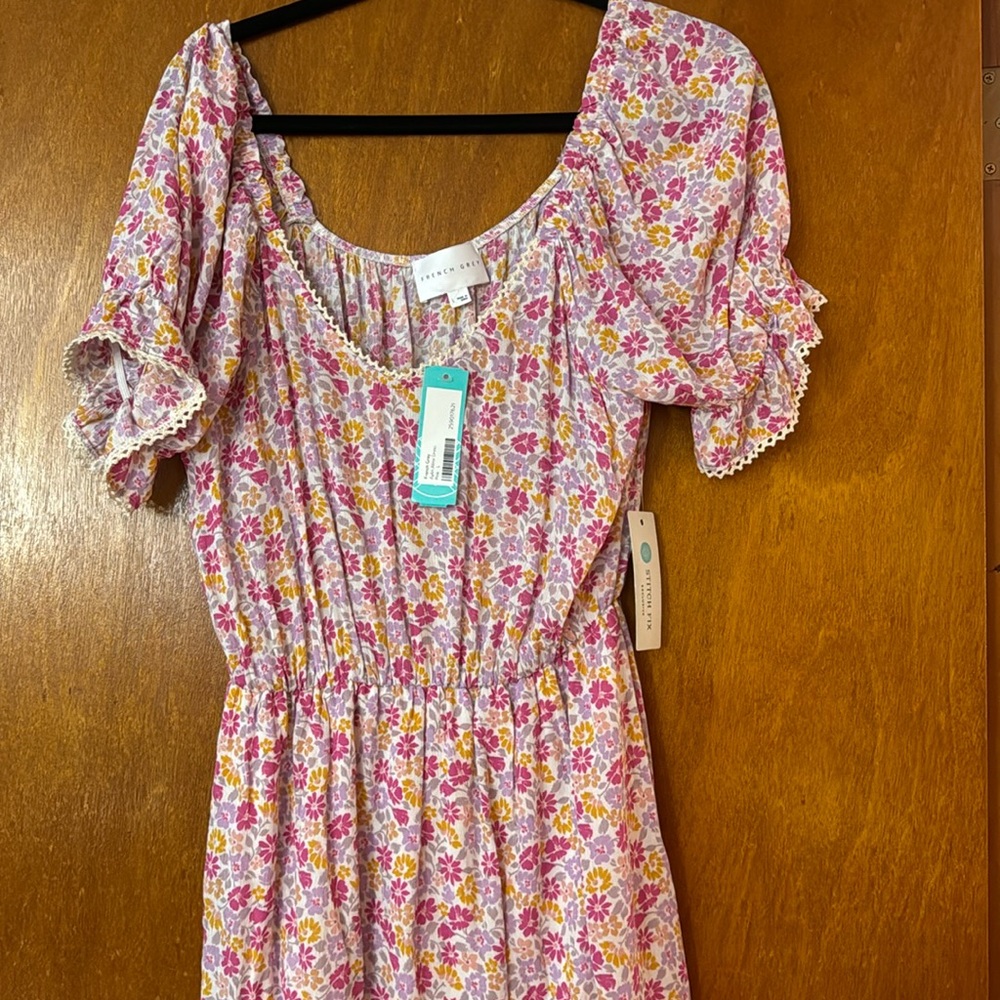 French Grey Aylin Aline Dress -Large
